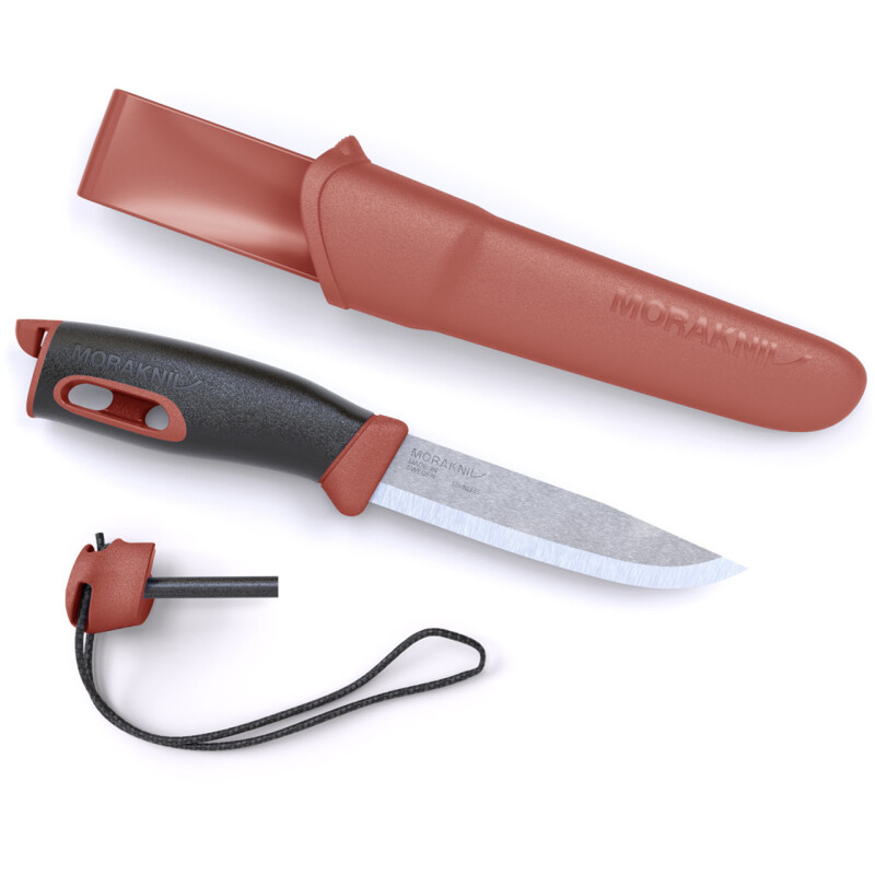 Morakniv Companion Spark Sandvik Outdoor Paslanmaz Çelik Bıçak Kırmızı 7391846023968 - 1