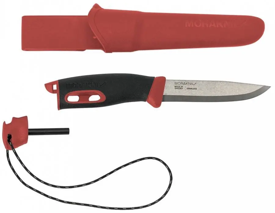 Morakniv Companion Spark Sandvik Outdoor Paslanmaz Çelik Bıçak Kırmızı 7391846023968 - 4