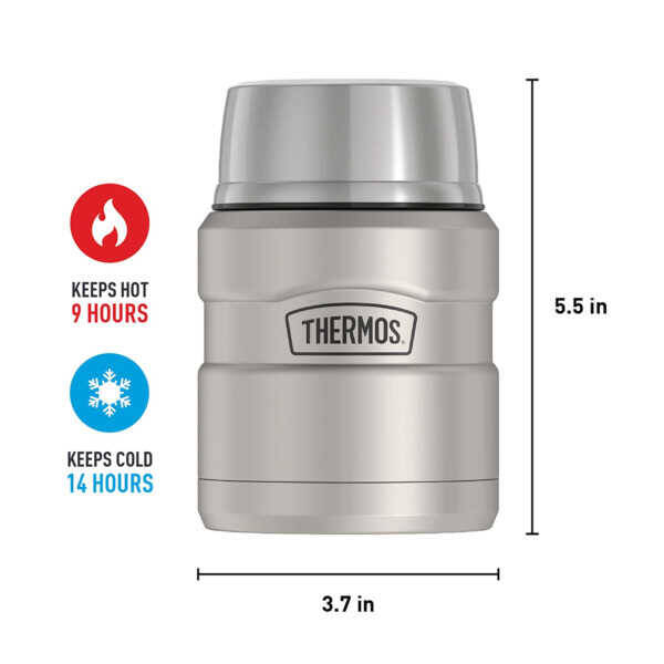 Thermos SK3000 Paslanmaz King Çelik Yemek Termosu 0.47L 101311 Matte Stainless - 4